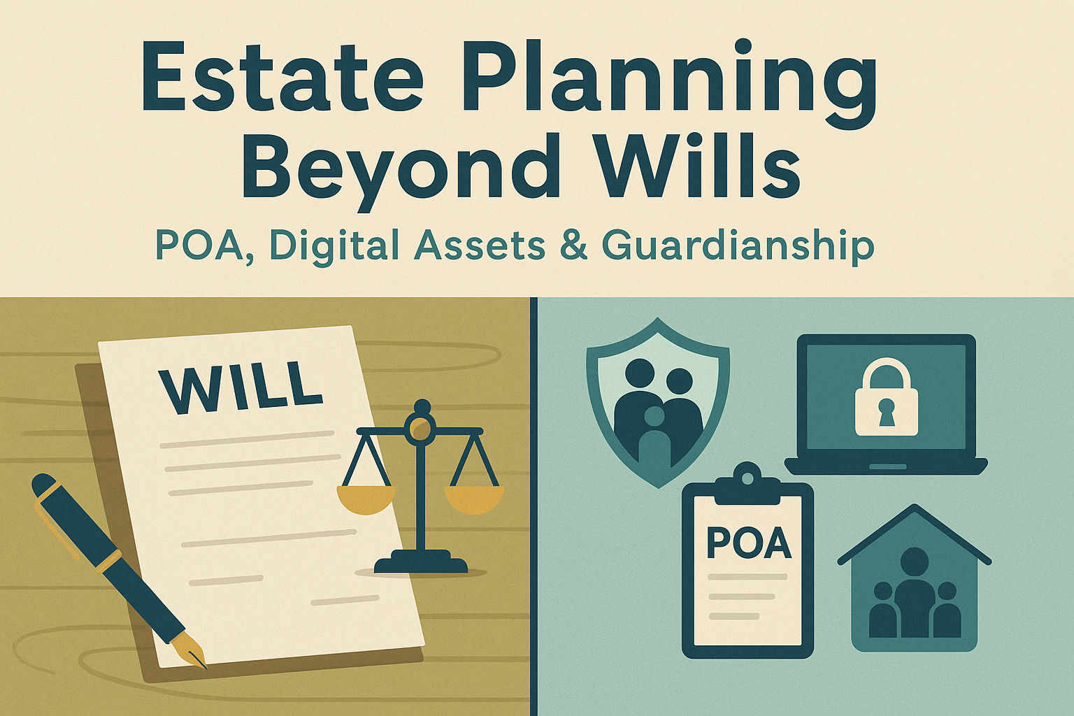 Estate Planning Beyond Wills: Power of Attorney, Digital Assets & Guardianship
